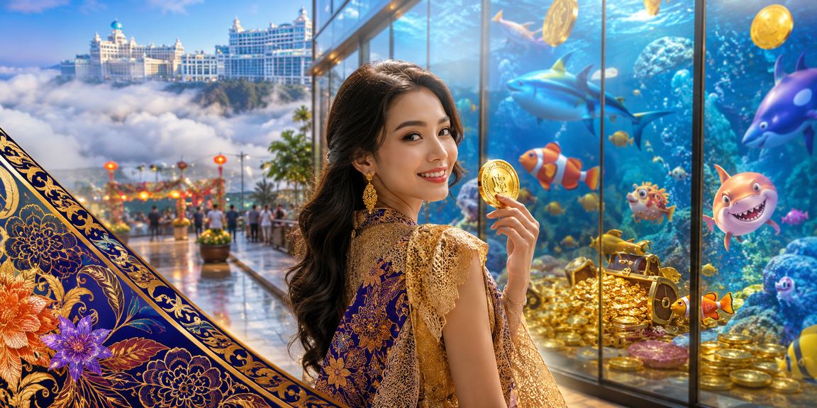 Suasana hiburan bertema batik di Genting Highlands bersama permainan dalam talian